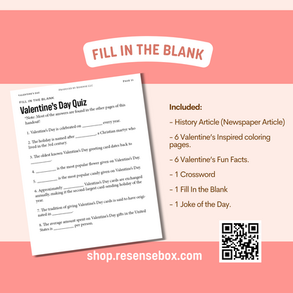 Valentine's Day Dementia Friendly Printable (PDF DOWLOAD)