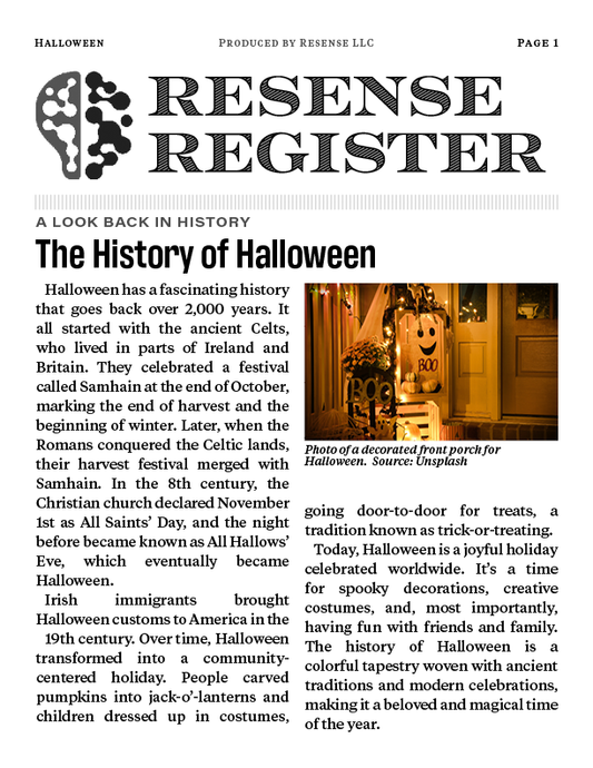 Halloween Dementia Friendly Printable (PDF DOWLOAD)