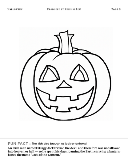 Halloween Dementia Friendly Printable (PDF DOWLOAD)